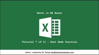 quotGoal setting made easy Learn Goal Seek function in MS Excel in minutesquot goalseek microsoft [upl. by Ydieh]