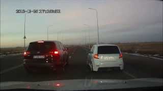 RACE Hyundai Getz 14 turbo vs Acura MDX 37 [upl. by Atilahs191]