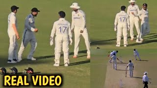 Virat Kohli Explaining his missed Run Out incident to Shubman KL amp Pant and trolling Khaled ahmed [upl. by Ayimat]