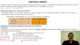 Operações Lógicas com Sentenças Abertas  Professor Francisco Brum [upl. by Mercedes]