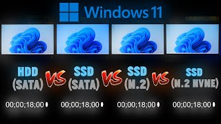 Windows 11 HDD vs SSD vs M2 vs NVMe Boot Time Comparison [upl. by Soloman815]