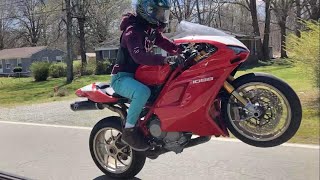 🐲 RARE Ducati 1098R Termi Exhaust ACCELERATION REV WHEELIES [upl. by Ribal]