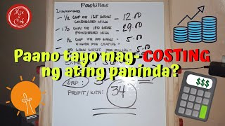 Costing Ideas  Paano Mag Costing Ng Ating Paninda  Mix N Cook [upl. by Akahs]