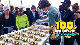 Making 100 Pounds Of Loaded Nachos For The Homeless [upl. by Juieta]