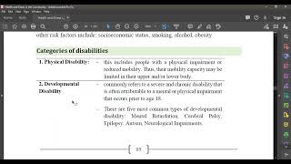 lec 17 Disabilities [upl. by Htinnek]