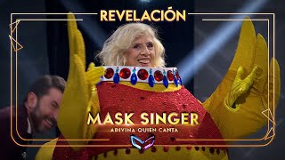 Manuela Carmena desenmascarada como Patita de Goma  Mask Singer Adivina quién canta [upl. by Lillian]