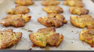 Crispy Smashed Potatoes Recipe [upl. by Longley]