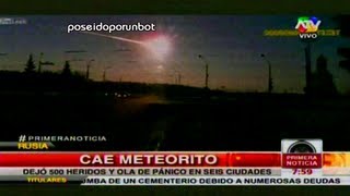 quotCAIDA DE METEORITOquot EN RUSIA DEJA 500 HERIDOS quotMETEORITO CAE EN RUSIAquot 150213 [upl. by Lucey]