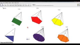 3D Regular pyramids with Geogebra42 [upl. by Ridan]