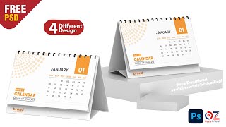 Desk Calendar Mockup Design  Desk Table Calendar Mockup in Photoshop  Ozzie Offical [upl. by Ruon]