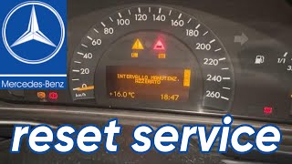 reset service Mercedes w203 [upl. by Yziar]