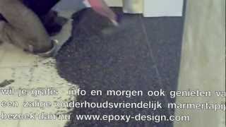 plaatsing van een marmer en steentapijt door epoxydesign [upl. by Sink3]