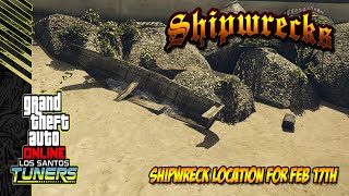 Shipwreck Location For Feb 17th 2024  GTA 5 Online  Los Santos Tuners DLC [upl. by Aisek]