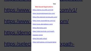 Automation Practice websites Links  Automation Testing  Selenium Java [upl. by Atsylac]