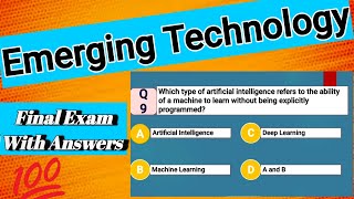 Emerging Technology Final Exam With Answer  From Chapter 36 [upl. by Anires]