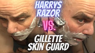 Gillette Skin Guard Razor Vs Harrys Razor [upl. by Vokay]