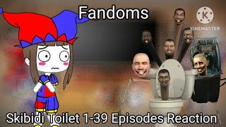 Fandoms react to Skibidi Toilet 139 Part 1 Gacha reaction [upl. by Adnalu930]