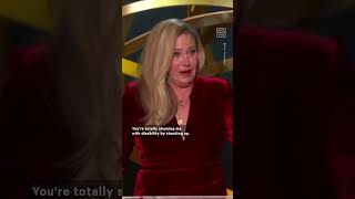 A VisiblyMoved Christina Applegate Received a Standing Ovation at Tonights Primetime Emmy Awards [upl. by Francoise857]