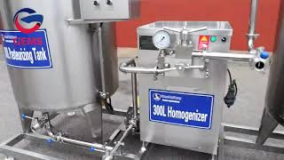 300L Milk Pasteurizer Homogenizer Cooler [upl. by Benilda]