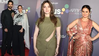 Tamannaah Bhatia Neha Dhupia and Angad Bedi Attend Art Mumbai Opening Party [upl. by Marras713]