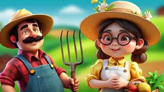 Farmer in the Dell Poem  Fun Filled Journey with Lyrics for Kids  Nursery Rhymes [upl. by Ahsenav]