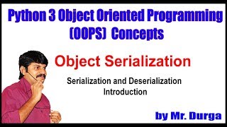 Python  Serialization and Deserialization Introduction  by Durga Sir [upl. by Asilehs]