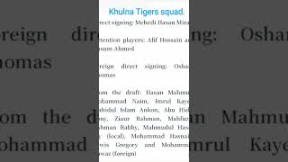 BPL2025 Khulna Tigers squad bpl khulnatigers viralshorts cricket [upl. by Algernon]