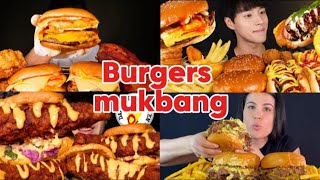 Burgers mukbang 😋 bigbites 🤯🥵 ASMR Mukbang [upl. by Andre198]