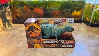 Mattel Jurassic World Chaos Theory Wild Roar Majungasaurus Dinosaur Figure Unboxing and Review [upl. by Leeland153]