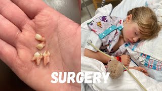 SURGERY  7yo Gets Anesthesia for Dental Surgery  Getting 4 Teeth Pulled  Hospital VLOG [upl. by Narret425]