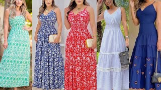 Vestidos largos estampados la forma perfecta de añadir un toque de estilo a tu look de verano [upl. by Zirtaeb]