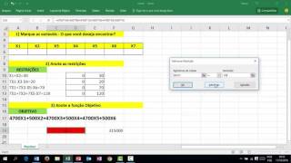Utilizando o SOLVER em Pesquisa Operacional [upl. by Olethea]