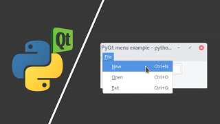 PyQt5 Tutorial 6  Menubar and Statusbar [upl. by Onitsuj]