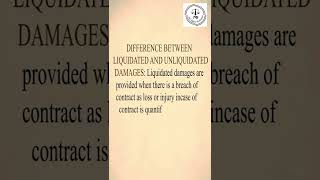 Difference between Liquidated and Unliquidated Damages  Adv Melisa Rodrigues [upl. by Nolyd946]