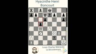 Louis Charles Mahe De La Bourdonnais vs Hyacinthe Henri Boncourt year 1836 Paris history chess [upl. by Yngad]