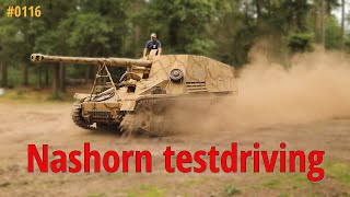 Nashorn SD kfz 164 Test Driving at Overloon war museum welding machining making [upl. by Monda]