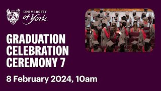 Ceremony 7 Graduation Livestream 8 February 2024 10am [upl. by Thoer]