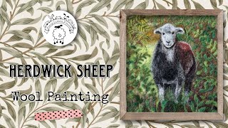 NEEDLE FELTING WOOL PAINTING HERDWICK SHEEP needlefelting woolart woolpainting [upl. by Schnabel]