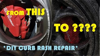 DIY Curb Rash Repair Alfa Romeo Giulia Dark 5 Hole Rims [upl. by Aivekahs]