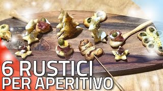 6 RUSTICI PER APERITIVI rustici aperitivo  CRICUCINA [upl. by Sairacaz455]