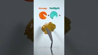 Orange  Verdigris 🎨🖌️ colormixing trending shorts satisfying asmr youtubeshorts [upl. by Gunning]