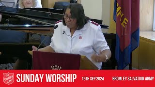 Bromley Temple Salvation Army  Sunday Blessing  15th September 2024 [upl. by Noiemad97]