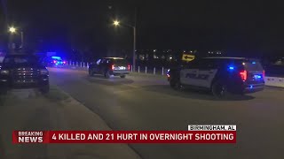 4 killed multiple people wounded in Birmingham latenight shooting Alabama police say [upl. by Brink]