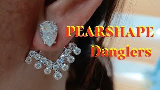 MAKING PEAR SHAPE DIAMOND EARINGS WITH REMOVABLE DANGLERS 18K WHITEGOLD [upl. by Lali]