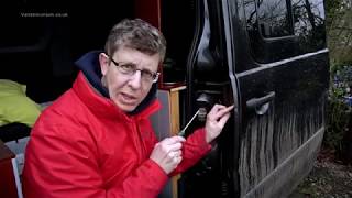 Vlog 32 Fixing the broken sliding door handle on my camper van [upl. by Einhpets]