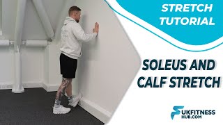 Stretch Tutorial Standing Wall Soleus And Calf Stretch [upl. by Rhtaeh]