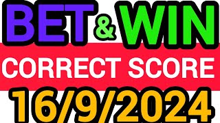 CORRECT SCORE PREDICTIONS TODAY 1692024FOOTBALL PREDICTIONS TODAYSOCCER PREDICTIONSBETTING TIPS [upl. by Louisette]