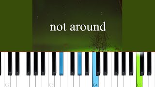 Nova  Not Around Piano Tutorial [upl. by Lerrud554]