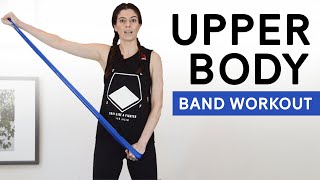 Upper Body Resistance Band Loop Workout Mini Bands [upl. by Elleirb333]