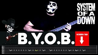 BYOB  SYSTEM OF A DOWN How to play Electric GUITAR LESSON [upl. by Laucsap]